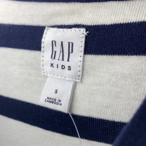 🍁 3/$15 NEW NWT Gap Kids Navy Blue Half Stripped Knit Dress Size Small (6/7) - Picture 5 of 17